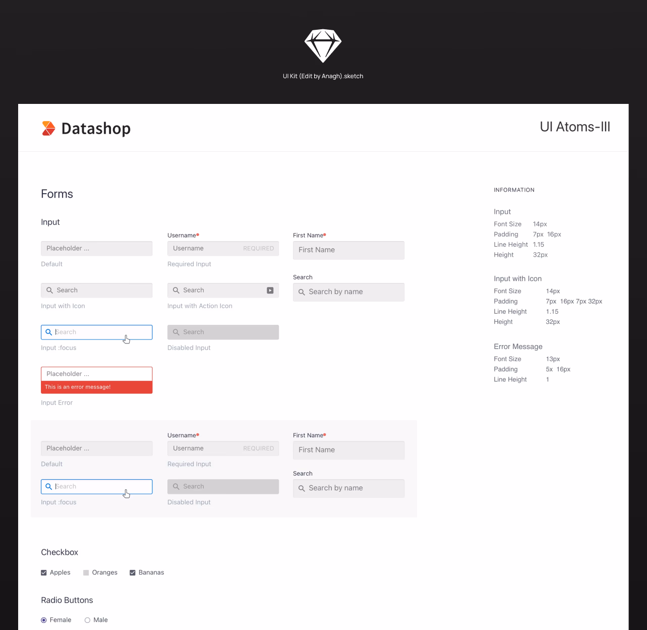 A small UI Kit in Sketch is how it all started